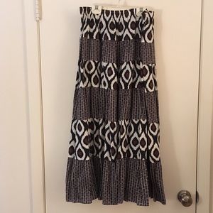 100% cotton boho skirt in tribal print